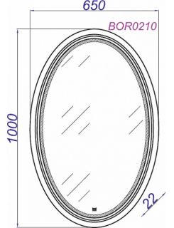 Зеркало Clarberg Borgia BOR0210BLK 65см чёрный/патина медь